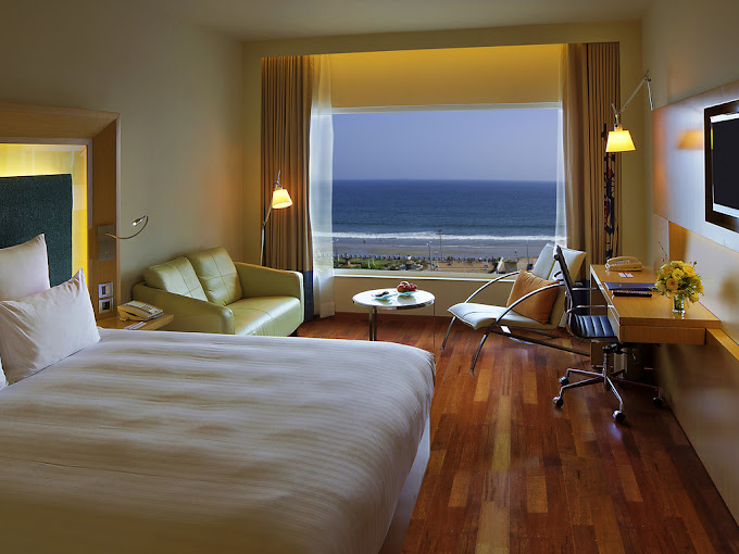 Sea View from inside the bedroom and amenities in side the luxury Hotels in Visakhapatnam-Novotel,