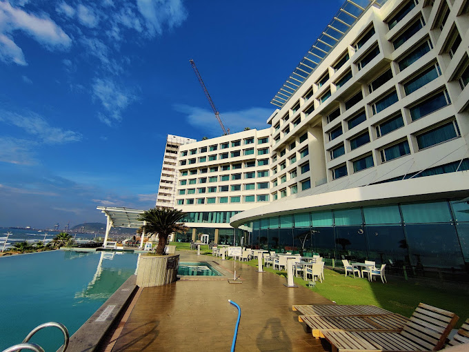 Novotel Hotel sea and swimming pool view top 10 Hotels in Visakhapatnam.